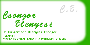 csongor blenyesi business card